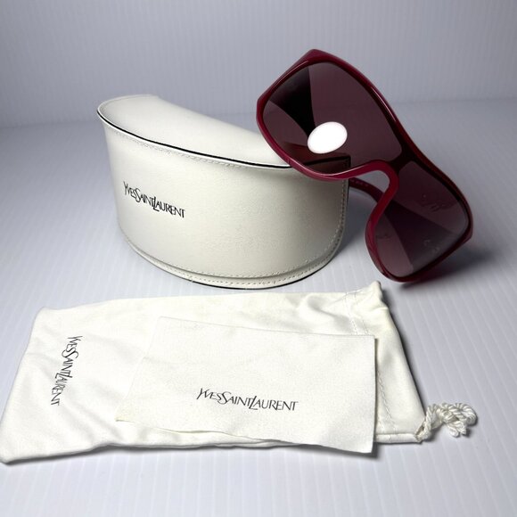 Yves Saint Laurent Red Sunglasses - Picture 1 of 10